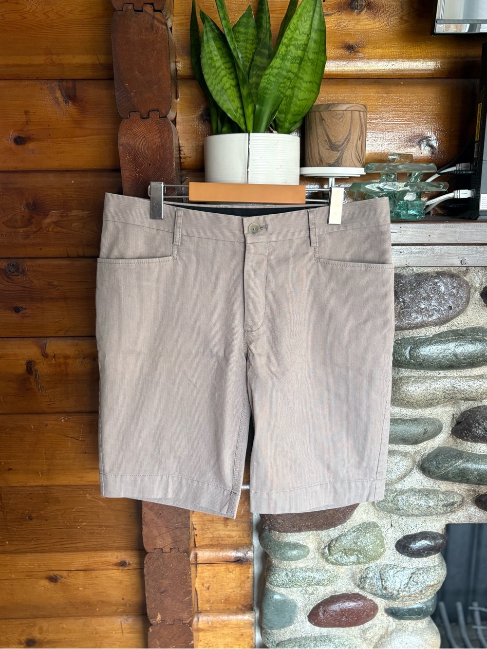 MEXX Men’s 34 Taupe Chino Shorts Stretch Cotton